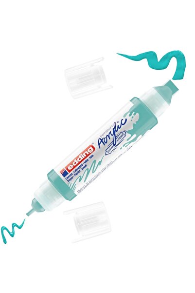 Edding 5400 Acrylic Markers Pen Double Sided Cut Point Bright Turquoise N:934