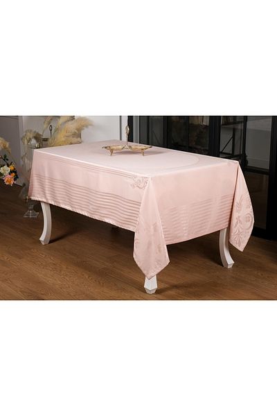 Finezza Mona Lux Jacquard Bamboo Fabric Powder Tablecloth 160x320 Cm - 1079