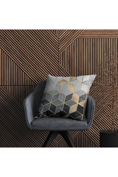 stellahomes Szürke mozaik kétoldalas nyomtatott 43x43 és 30x50 párnahuzat készlet 6 darabból