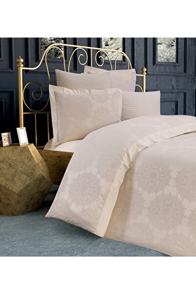 Finezza Set de lenjerie de pat dublu din țesătură jacquard din bambus Tiara, ...