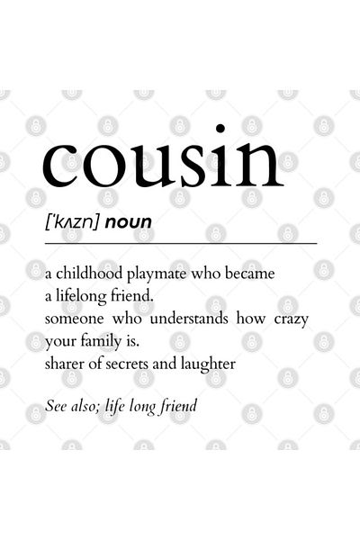 Pixxa Cousin - Cousin - Word Meaning Mug