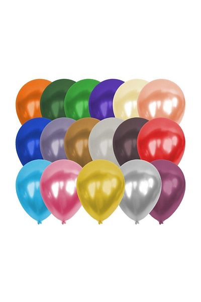Kikajoy Metallic Colored Balloon 12-Pack