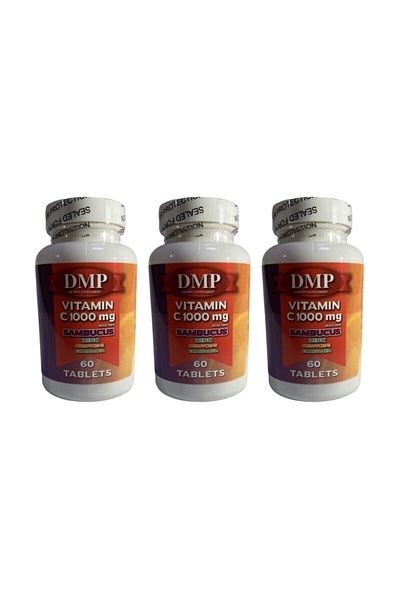 DMP Vitamin C 1000 Mg Zinc Black Purple Cordyceps Echinacea 60 Tablets Vitamin C 3 Pieces