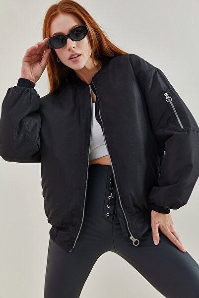 Bianco Lucci Dámský žebrovaný sportovní prošívaný kabát