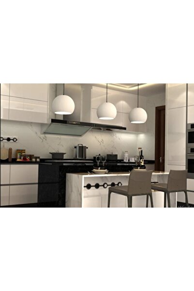 RİOLİGHT Modern Beyaz 2 Içi Beyaz Masa,bar Üstü Tekli Metal Sarkıt Avize Çap:20cm 1adet Fiyatıdır