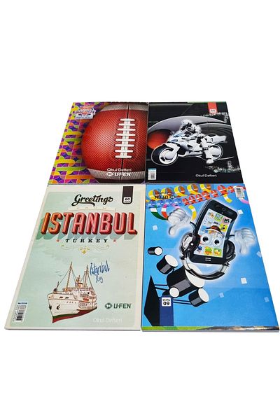 Modellino 4 Ufen A5 Size 1stDough 60 Sheets Checked Notebook