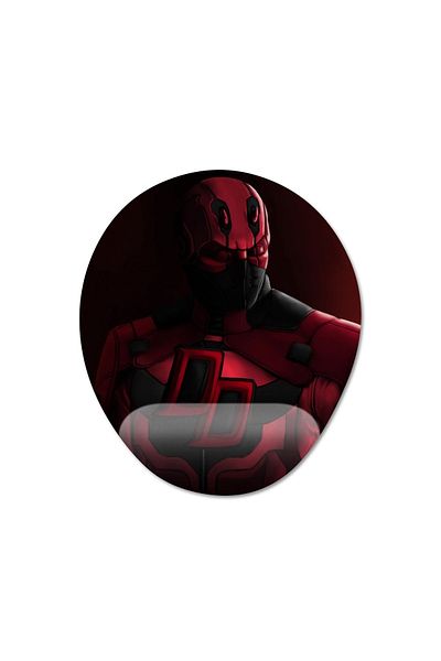 Pixxa موديل لوحة ماوس لدعم المعصم من Daredevil - 2 بيضاوي