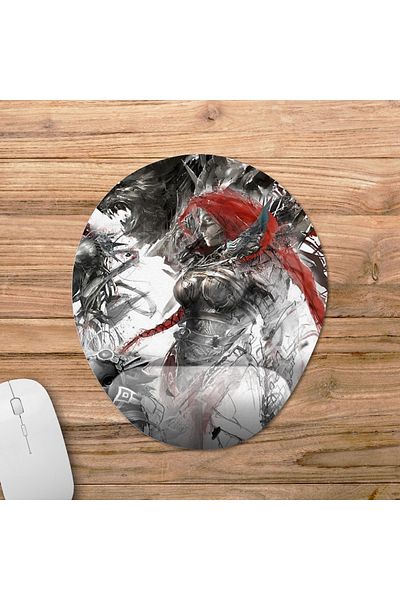 Pixxa نموذج لوحة الماوس Guild Wars 2 مع دعم المعصم - 2 بيضاوي