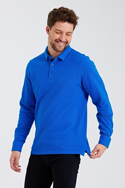 ENQUE Ανδρικό φούτερ Basic Polo Neck Long Loose Winter Saks