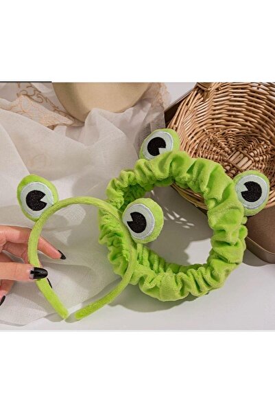 oyuncakçı savaş & europe shop 2 Adet Kurbağa Figürlü Peluş Bandana Taç Makyaj...