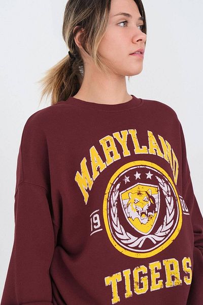 Addax Sweatshirt - Bordeaux - Oversized