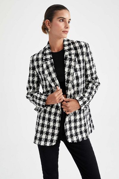 DeFacto Jachetă blazer oversize, cu model picior de gală
