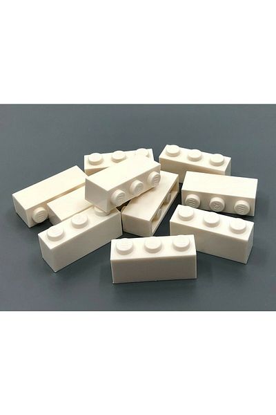 LEGO Original Accessory Custom Moc Creator Brick 1 X 3 Brick White 4 Pieces Will Be Sent