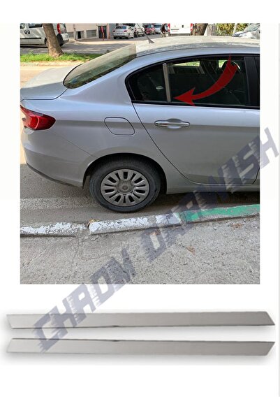 darwish Fiat Egea Sedan Krom Paslanmaz Çelik Cam Kelebek 2 Parça