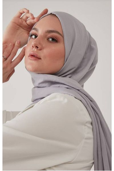 HAR-UM Ticaret حجاب نسائي قطن وشاح شال رمادي