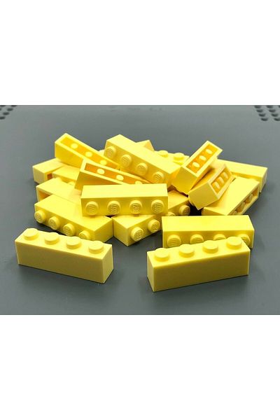 LEGO Moc Creator Removable Brick - Yellow, 1X4 Bloc, 4 Pieces to Send