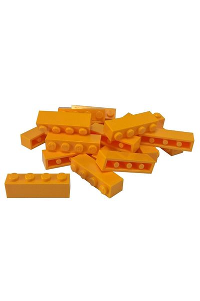 LEGO Accessory Custom Moc Creator Brick 1 X 4 Brick Light Orange 2 Pieces to Send
