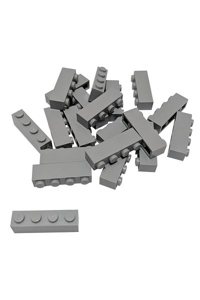 LEGO Original Accessory - Custom Moc Creator Brick 1X4 Gray Brick 4 Pieces to Send