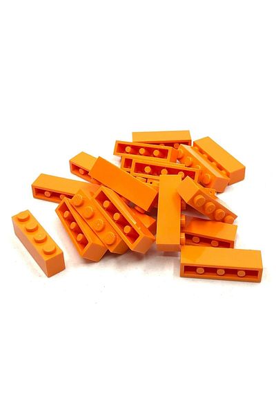 LEGO Accessory Custom Moc Creator Brick 1 X 4 Bricks Orange 4 Pieces to Send