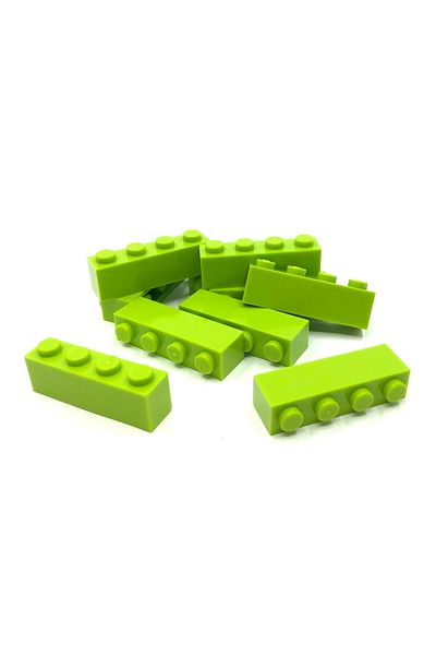LEGO Accessory Custom Moc Creator Brick 1 X 4 Brick Pistachio Green 4 Pieces Will Be Sent