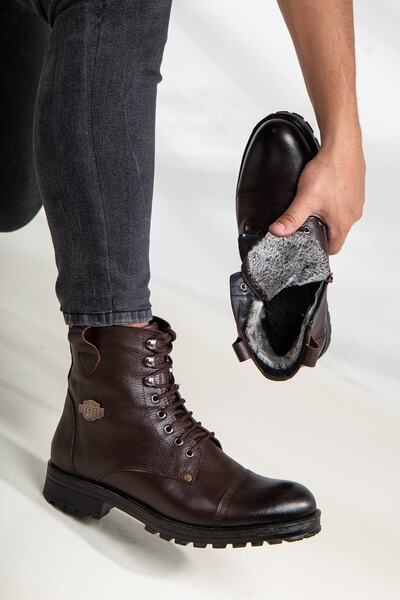Yağlıoğlu Kundura Γνήσιο δέρμα 5001 Shearling Cold Proof Thermal Boots