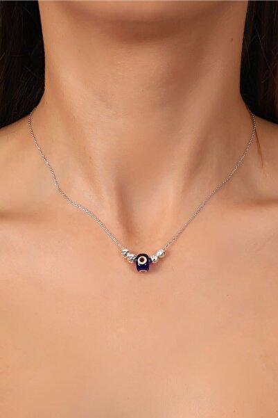 Bilsen Store 925 Ayar Gümüş Dorika Toplu Nazarlı Kolye