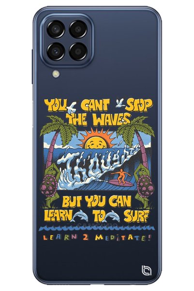WANNA PROTECT Samsung M22 Clear Premium Waves Pattern Silicone Phone Case