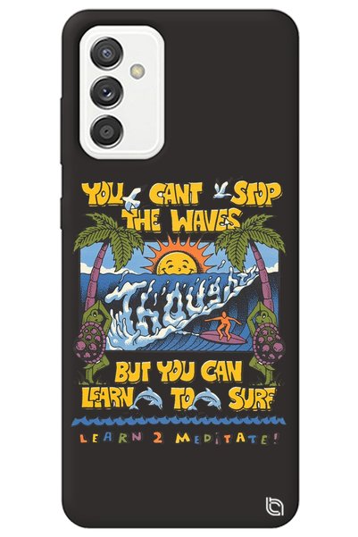 WANNA PROTECT Samsung M52 Black Premium Velvet Waves Patterned Silicone Phone...