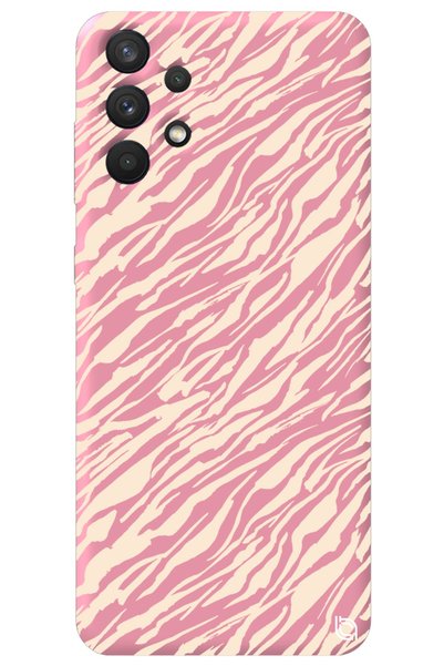 WANNA PROTECT Samsung A23 4g Pink Premium Velvet Stripes Patterned Silicone P...