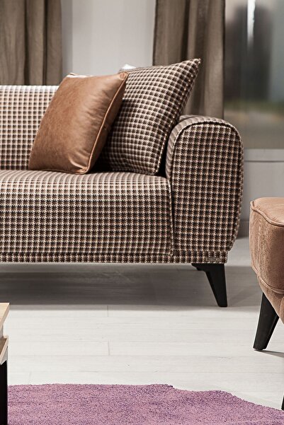 Modalife Milano Üçlü Kanepe Ekose