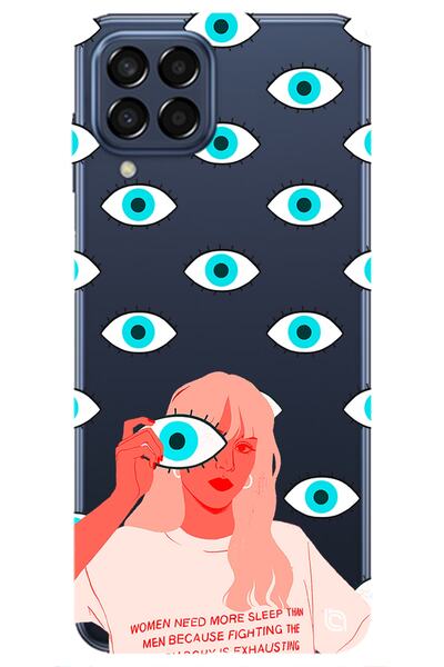 WANNA PROTECT Samsung M22 Clear Premium Eye Pattern Silicone Phone Case