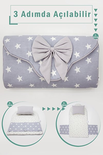 mordesign Portable Diaper Cushion for Baby, Diaper Care Bag Organizer, Star Series, Gray