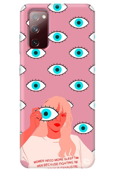 WANNA PROTECT Samsung S20 Fe Pink Premium Velvet Eye Patterned Silicone Phone...