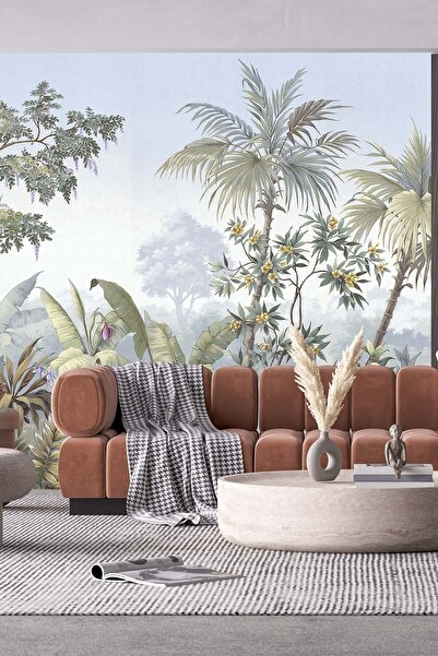Dekoros Tek Parça Palmiye Ağaçları Poster Duvar Kağıdı