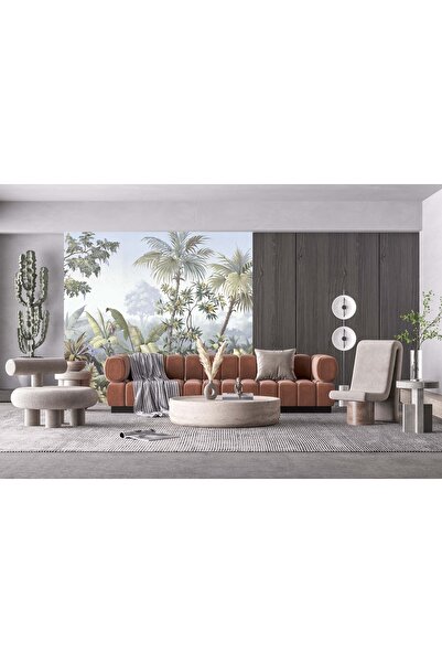 Dekoros Tek Parça Palmiye Ağaçları Poster Duvar Kağıdı