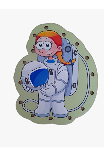 eryatex Ahşap Oyuncak Montessori Ip Geçirme Eğitici Oyuncak Delikli Renkli El Kas Zeka Geliştirici Oyuncak