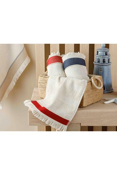 English Home Πετσέτα Χεριών Marine Stripe που πλένεται 30x45 εκ. Μπεζ – Κόκκι...