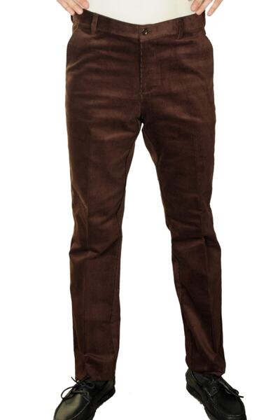 FAGETTO PANTOLON Men's Winter Velvet 8 Wick Side Pocket Classic Cut Trousers ...