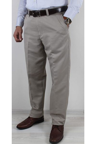 Bilgiçler Ανδρικό λινό παντελόνι Classic Cut Grey Markus
