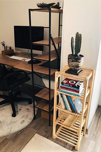 KOVANCI Ahşap Ayakkabılık Çok Amaçlı Raf Çiçeklik Kitaplık