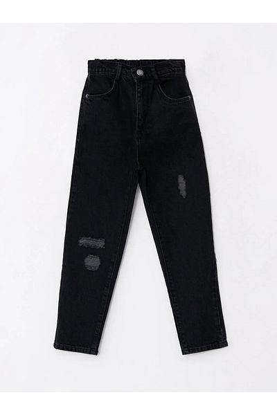 LC Waikiki Pantaloni Mom Jean pentru fete cu talie elastică ruptă