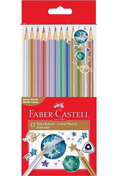 Faber Castell Faber-castell Üçgen Boya Kalemi Metalik 12'li
