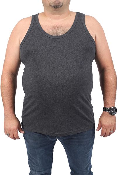 Starbattal Plus Size 100% Cotton 2 Pack Athlete 11200-ανθρακί
