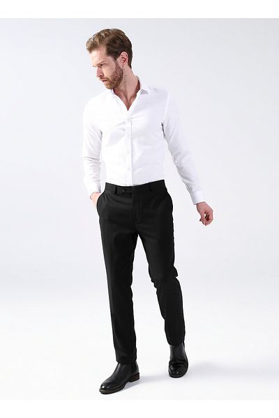 Fabrika Classic Shirt Collar Dobby White Men's Shirt Maydos 15 Cpsz Classic