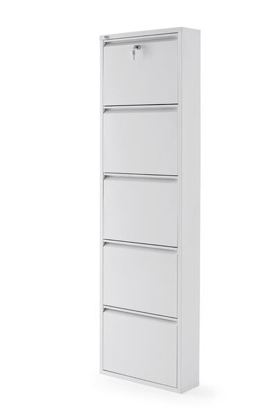 Pratik Metal Ayakkabılık ve Mobilya 5'li Kilitli Pratik Metal Ayakkabılık (be...