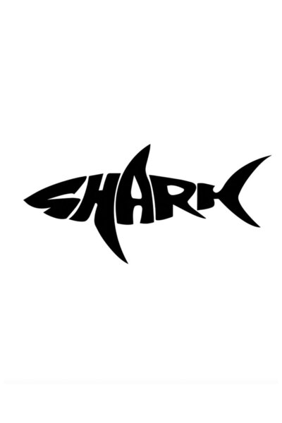 MegaSticker Shark Shark Auto Sticker, Glass Sticker 12x6 Cm