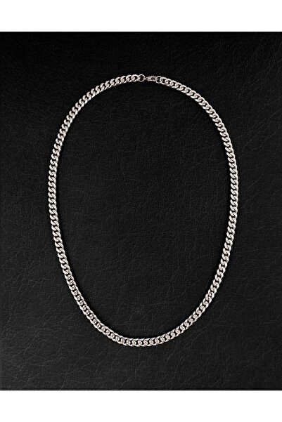 Flame Store 5mm Miami Cuban Chain Kolye Silver