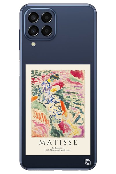WANNA PROTECT Samsung M22 Clear Premium Matisse Patterned Silicone Phone Case