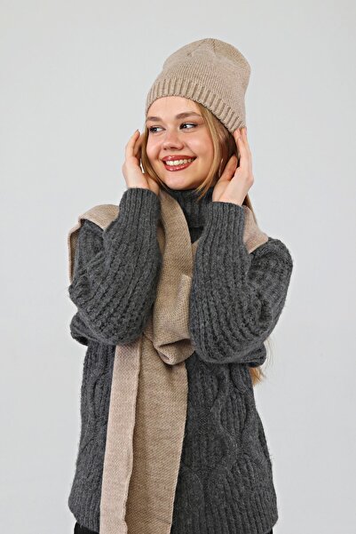 Aghilo - Camel Scarf Beret Set