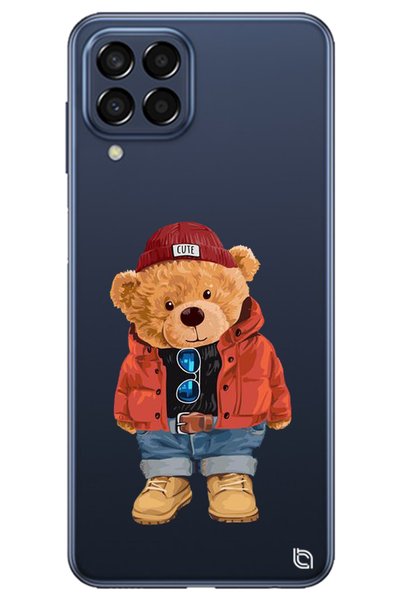 WANNA PROTECT Samsung M22 Clear Premium Teddy Bear Patterned Silicone Phone Case